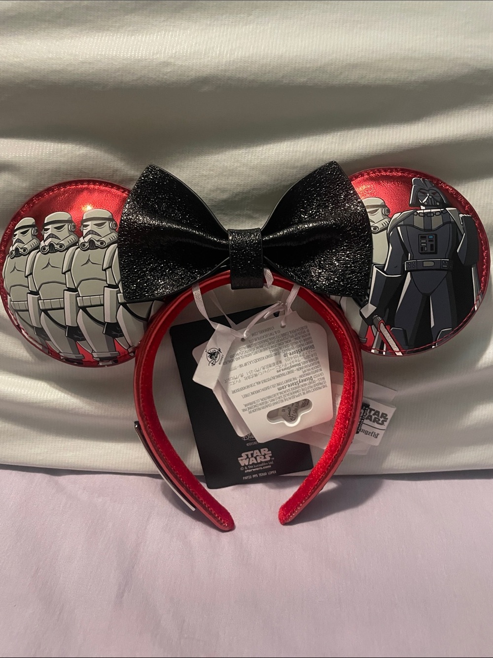 Loungefly Star Wars Red Stormtrooper & Darth Vader  Headband with Removal Bow